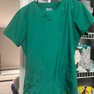 Scrubs. Hunter green